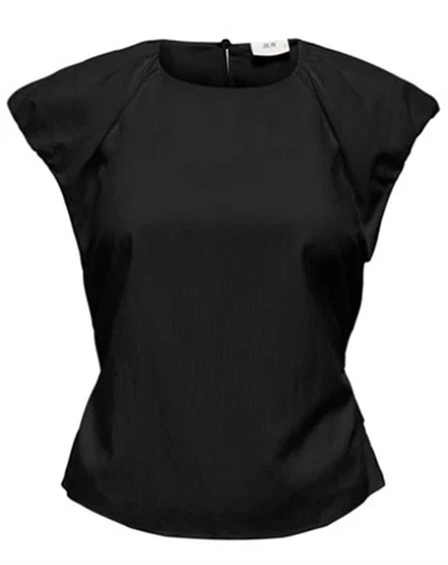 JDY - JDYTina Fitted Open Back Top - Black